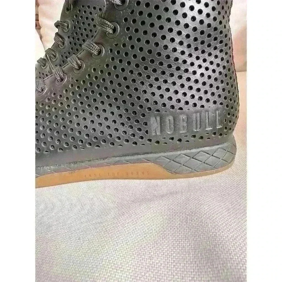 NOBULL Men's High-Top Leather Trainer Black Size 8 Gym Training CrossFit Shoes - Picture 3 of 6